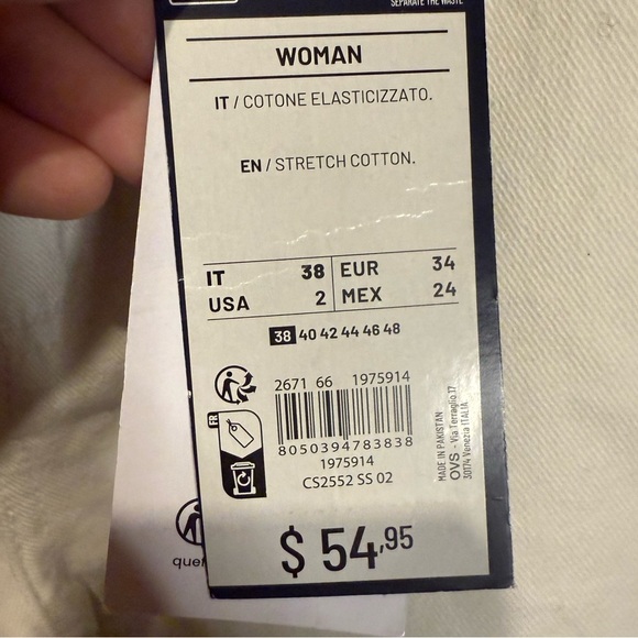 Piombo Women’s size 2 White Flare Long Jeans, 31” inseam - Picture 5 of 5